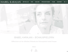 Tablet Screenshot of isabelkarajan.com